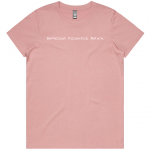 Rose “movement Connection Nature”  Tshirt (womens).