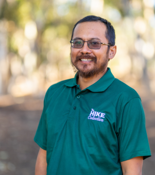 Abdul, trail support guide at The Hike Collective in Perth, passionate about sharing the hiking experience