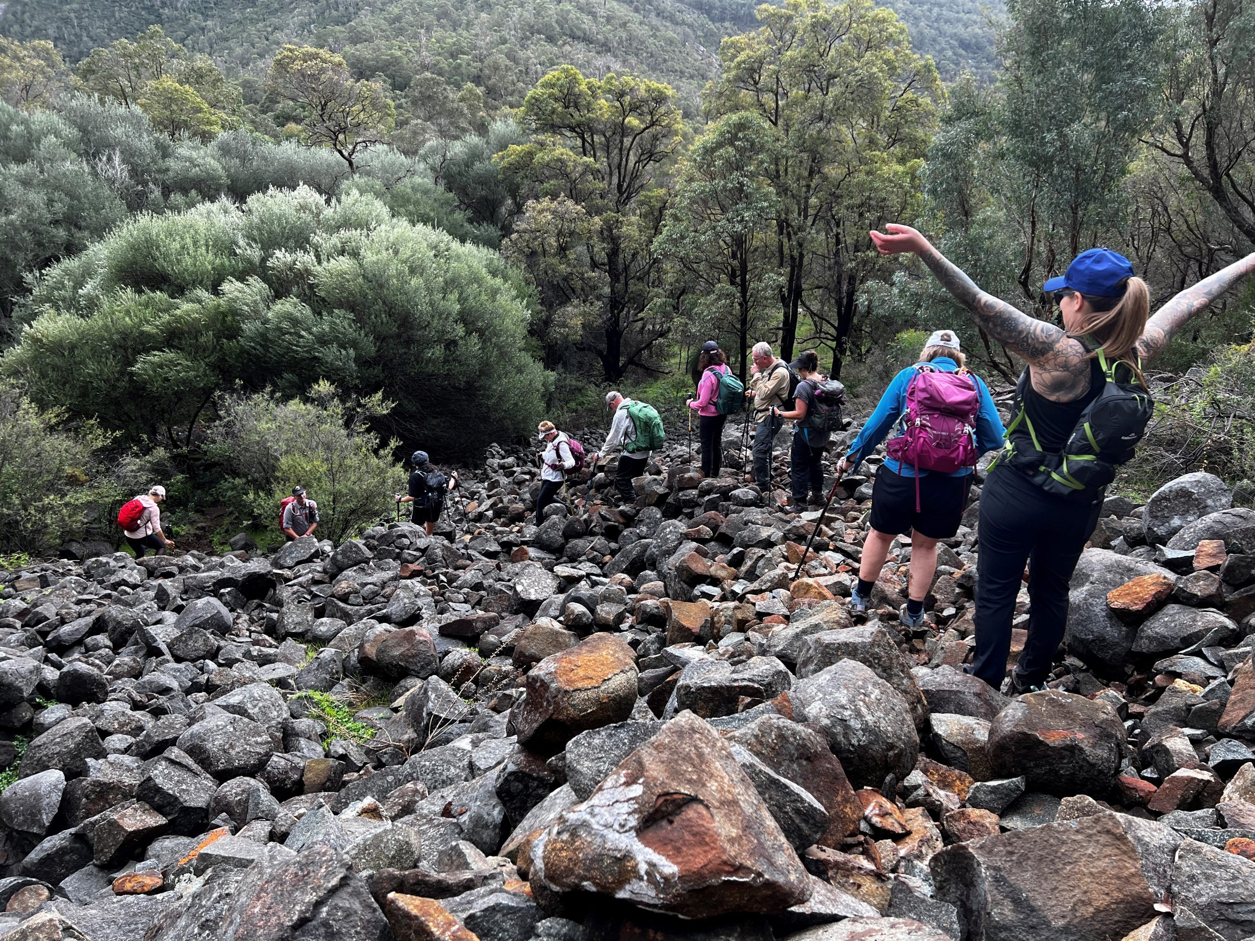 Challenging bushwalks on Armadale Six Seasons Trails with guided group hiking experiences in Perth hills